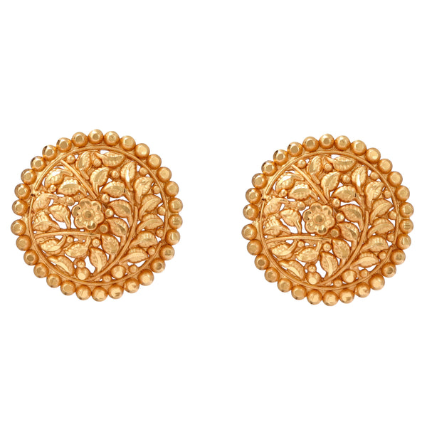 Nilu's Collection Gold Plated Brass Big Chandbali Jhumka Earrings for