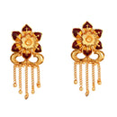Twin Flower Minakari Chain Necklace Set - BRISHNI
