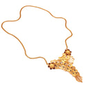 Twin Flower Minakari Chain Necklace Set - BRISHNI