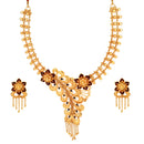Twin Flower Minakari Necklace Set - BRISHNI