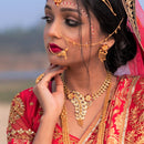 Twin Flower Minakari Necklace Set - BRISHNI