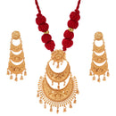 Two Steps Chandbali Locket With Matching Earrings - BRISHNI