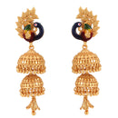 Two Steps Mayur Jhumka - BRISHNI