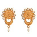 White Beaded Flower Sequence Necklace Set - BRISHNI