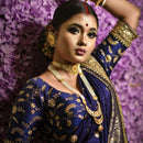 White Beaded Layered Moon Sitahar With Kanbali - BRISHNI