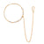 White Beaded Nose Ring With Chain ( Nath ) - BRISHNI