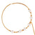 White Beaded Nose Ring With Chain ( Nath ) - BRISHNI