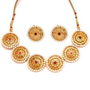 White Beads Pasha Necklace Set - BRISHNI