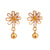 White Minakari Gold Drop Earrings - BRISHNI