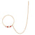 White Red Beaded Nose Ring (Nath) - BRISHNI